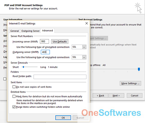 How to Setup OutLook 2013 Account to Access Gmail Via IMAP